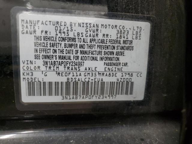2015 NISSAN SENTRA S - 3N1AB7AP0FY234997