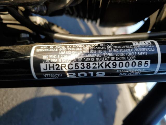 2019 HONDA VT750 C2B JH2RC5382KK900085