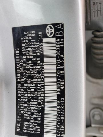 2015 TOYOTA COROLLA L - 5YFBURHE4FP335732