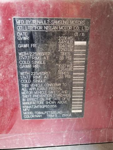 2016 NISSAN ROGUE S - KNMAT2MT6GP651856