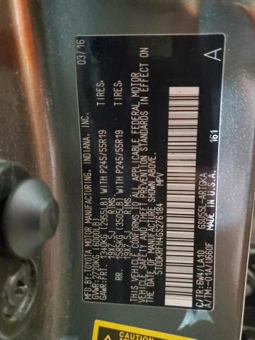 2016 TOYOTA HIGHLANDER - 5TDDKRFH4GS276184