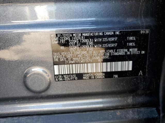 2020 TOYOTA RAV4 XLE - 2T3RWRFV7LW072679