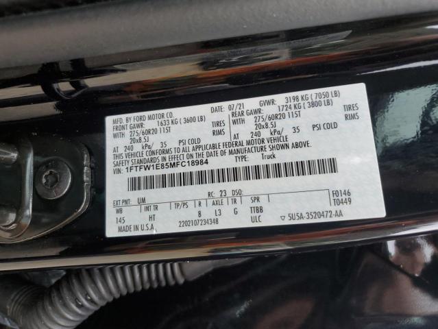 2021 FORD F150 SUPER - 1FTFW1E85MFC18984