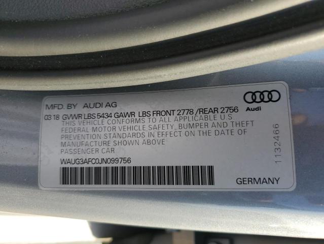 2018 AUDI A6 PREMIUM - WAUG3AFC0JN099756