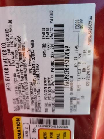 2017 FORD MUSTANG GT - 1FA6P8CF0H5309069