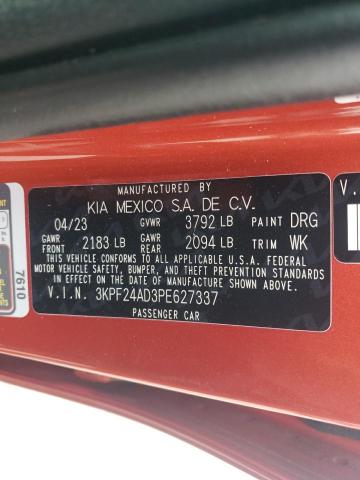 VIN 3KPF24AD3PE627337 2023 KIA FORTE no.12