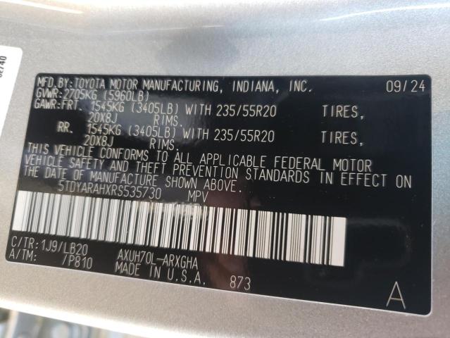 2024 TOYOTA HIGHLANDER - 5TDYARAHXRS535730