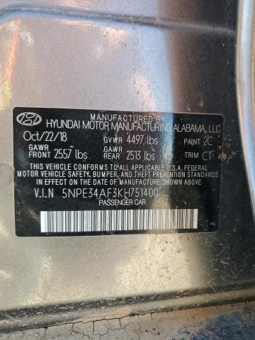 2019 HYUNDAI SONATA LIM - 5NPE34AF3KH751400