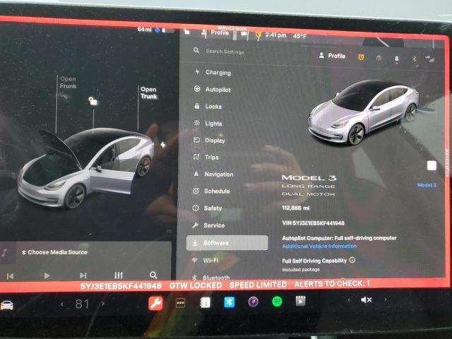 2019 TESLA MODEL 3 - 5YJ3E1EB5KF441948