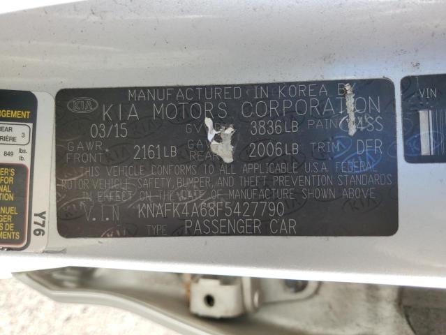 VIN KNAFK4A68F5427790 2015 KIA FORTE no.12