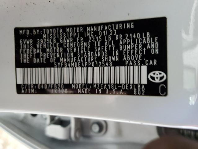 5YFB4MDE4PP012548 2023 TOYOTA COROLLA