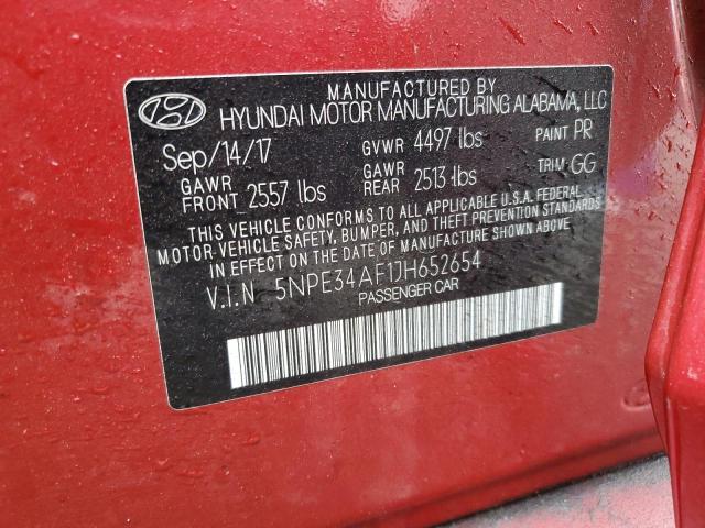 VIN 5NPE34AF1JH652654 2018 HYUNDAI SONATA no.13