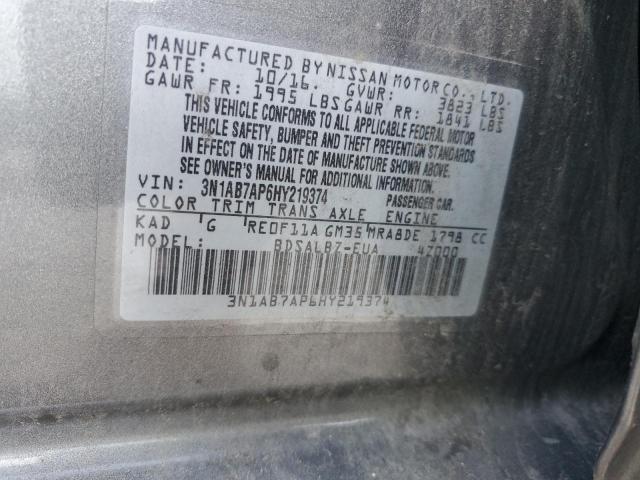 2017 NISSAN SENTRA S - 3N1AB7AP6HY219374