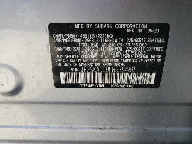 2020 SUBARU FORESTER JF2SKADC9LH575489