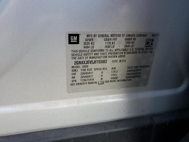 2018 CHEVROLET EQUINOX LT - 2GNAXJEV5J6193062