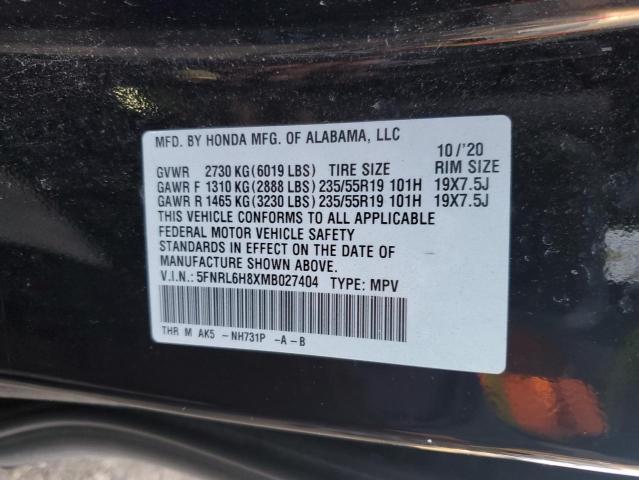 2021 HONDA ODYSSEY TO - 5FNRL6H8XMB027404