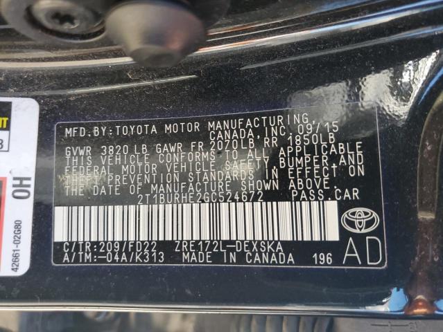 2016 TOYOTA COROLLA L - 2T1BURHE2GC524672