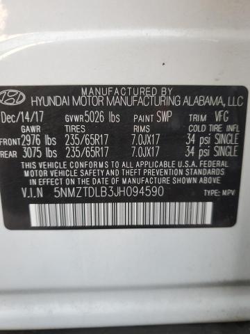 2018 HYUNDAI SANTA FE S - 5NMZTDLB3JH094590