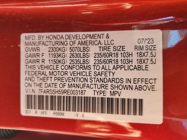 2024 HONDA CR-V SPORT - 7FARS5H59RE003187