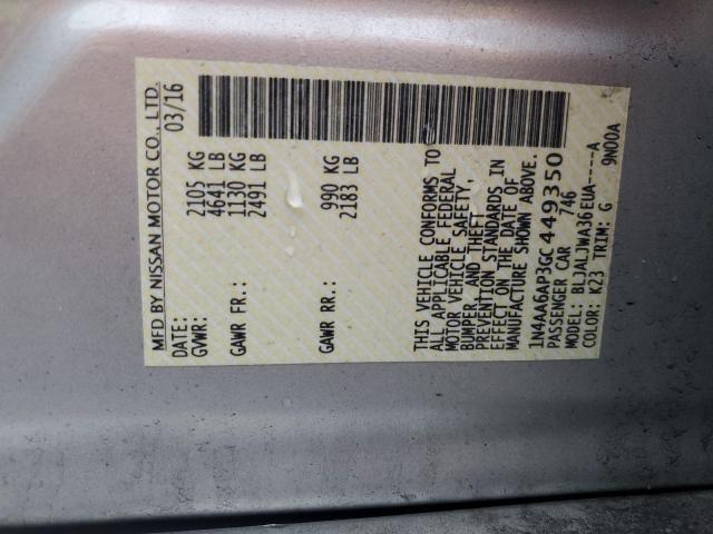 2016 NISSAN MAXIMA 3.5 - 1N4AA6AP3GC449350