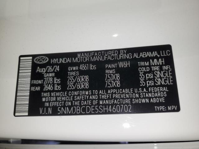 VIN 5NMJBCDE5SH460702 2025 HYUNDAI TUCSON no.13