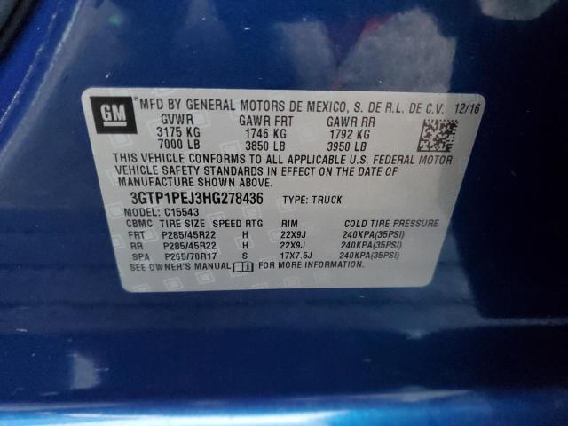 2017 GMC SIERRA C15 - 3GTP1PEJ3HG278436