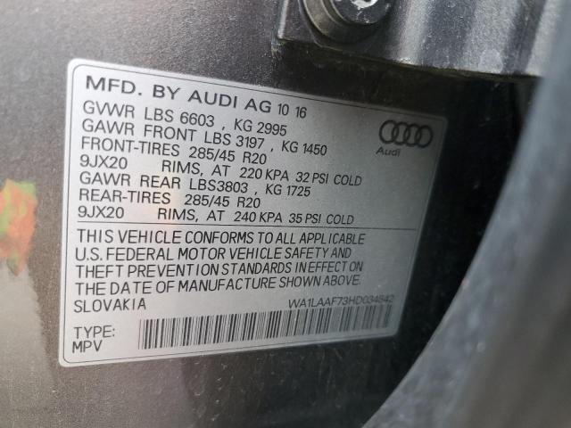 VIN WA1LAAF73HD034842 2017 AUDI Q7 no.14