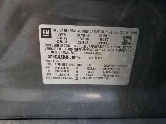 2017 CHEVROLET TRAX 1LT - 3GNCJLSB4HL181426