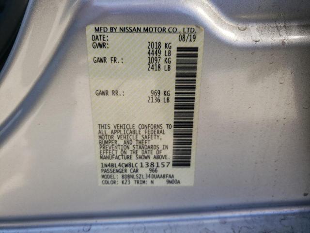 2020 NISSAN ALTIMA SR - 1N4BL4CW8LC138157