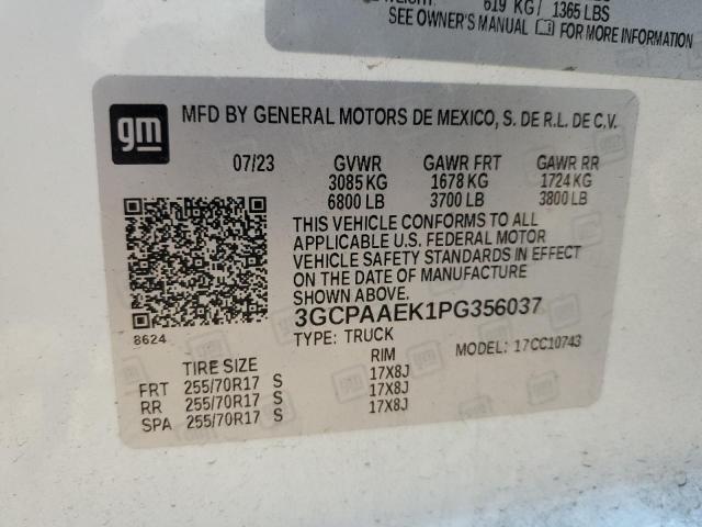 2023 CHEVROLET SILVERADO - 3GCPAAEK1PG356037