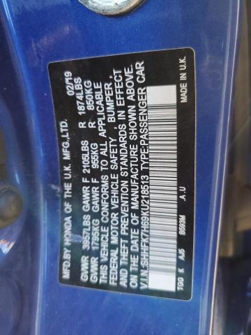 2019 HONDA CIVIC EX - SHHFK7H69KU218513