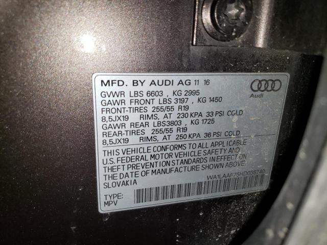 VIN WA1LAAF75HD036740 2017 AUDI Q7 no.13