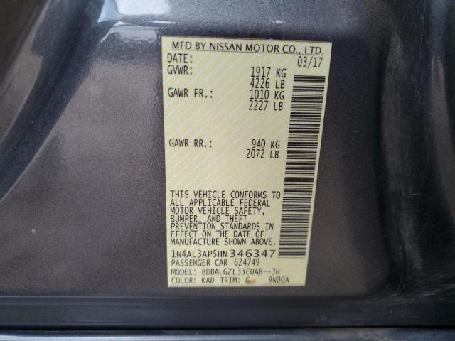 2017 NISSAN ALTIMA 2.5 - 1N4AL3AP5HN346347