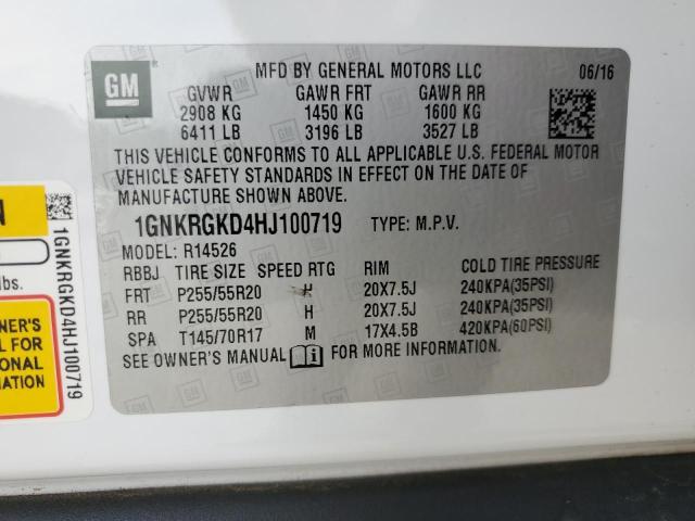 2017 CHEVROLET TRAVERSE L - 1GNKRGKD4HJ100719