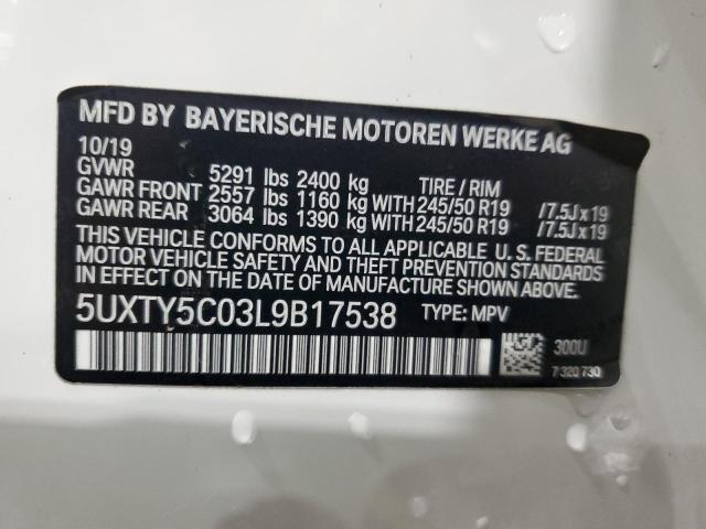 2020 BMW X3 XDRIVE3 - 5UXTY5C03L9B17538