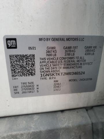 2021 CHEVROLET TAHOE K150 - 1GNSKTKT2MR346524
