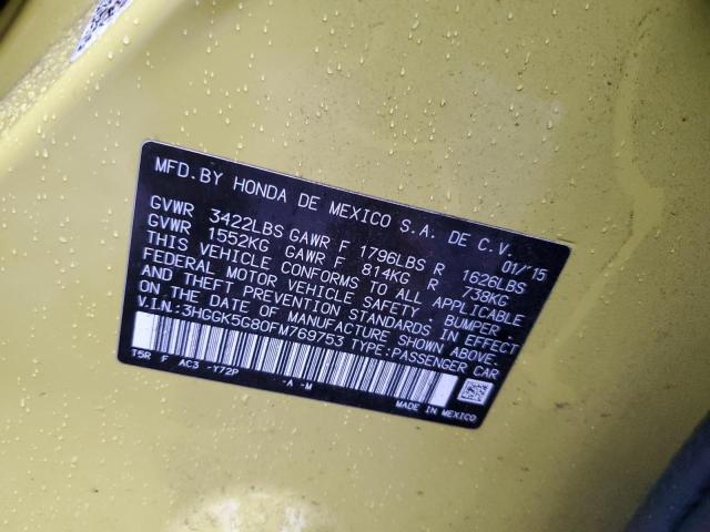 2015 HONDA FIT EX 3HGGK5G80FM769753