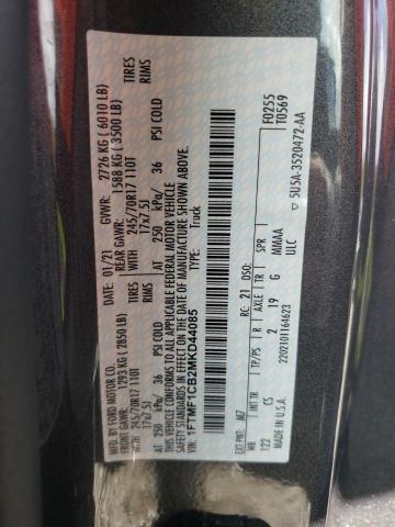 2021 FORD F150 - 1FTMF1CB2MKD44085