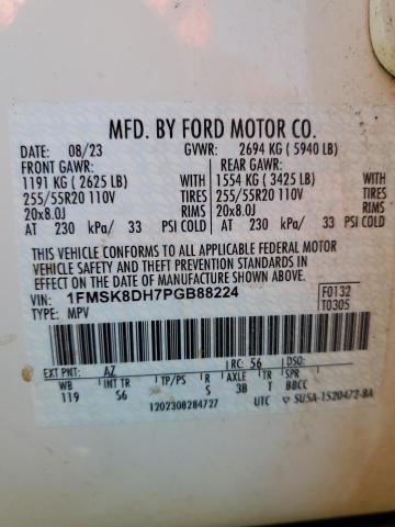 VIN 1FMSK8DH7PGB88224 2023 FORD EXPLORER no.13