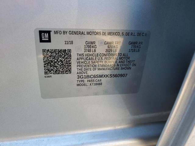 2019 CHEVROLET CRUZE LS - 3G1BC6SMXKS560907