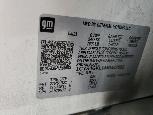 2021 CADILLAC ESCALADE S - 1GYS4GKL0MR447002