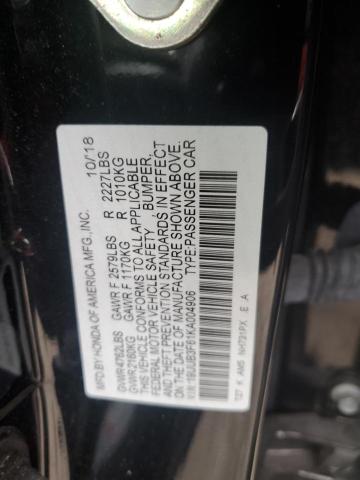 2019 ACURA TLX TECHNO - 19UUB3F61KA004906