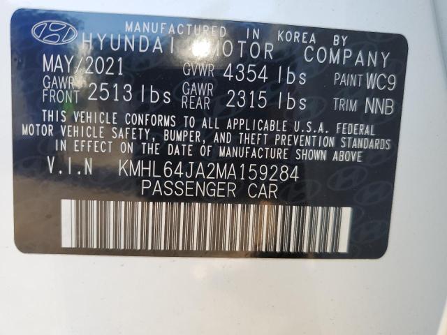 2021 HYUNDAI SONATA SEL - KMHL64JA2MA159284