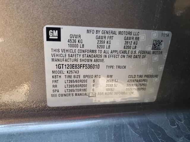 2015 GMC SIERRA K25 - 1GT120E83FF536010