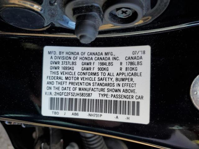 2018 HONDA CIVIC LX - 2HGFC2F52JH583587
