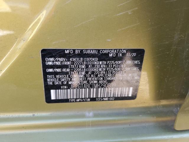 2021 SUBARU CROSSTREK - JF2GTABC1MH290809