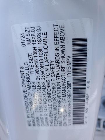 2024 HONDA PILOT EXL - 5FNYG2H40RB012987