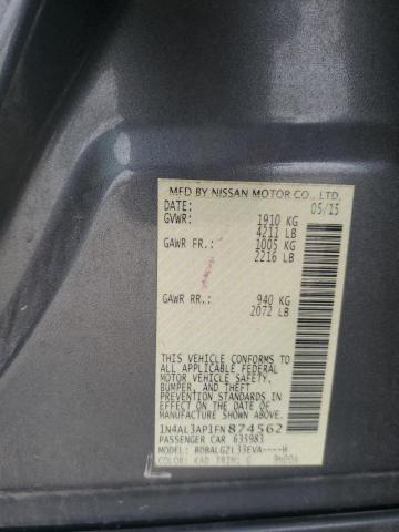 2015 NISSAN ALTIMA 2.5 - 1N4AL3AP1FN874562