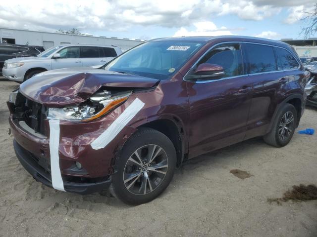 VIN 5TDKKRFH4GS182457 2016 Toyota Highlander, Xle no.1