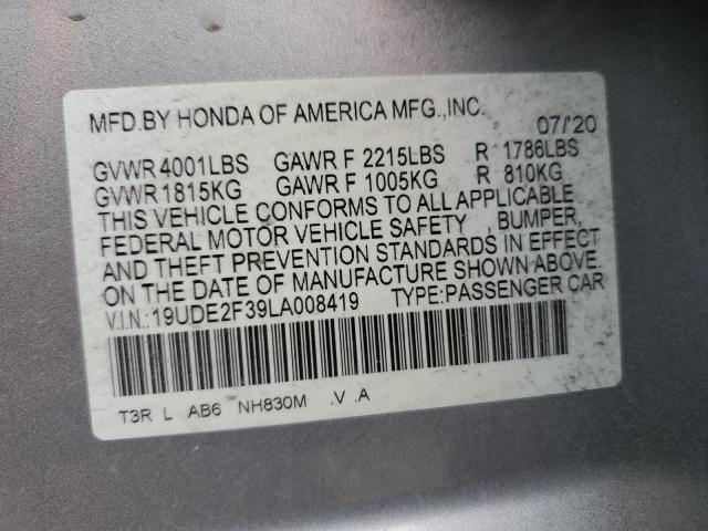 2020 ACURA ILX - 19UDE2F39LA008419